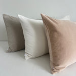 Elke Velvet Rectangle Cushion - Sand - Bulimba Home
