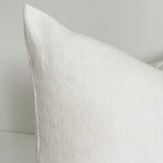 May White Heavy Linen Rectangle Cushion - Bulimba Home
