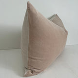 Issy Velvet Linen Rectangle Cushion - Sand - Bulimba Home
