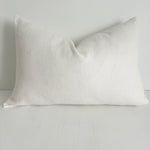 May White Heavy Linen Rectangle Cushion - Bulimba Home