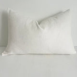 May White Heavy Linen Rectangle Cushion - Bulimba Home
