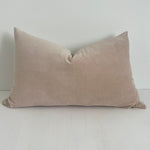 Issy Velvet Linen Rectangle Cushion - Sand - Bulimba Home