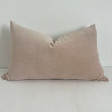 Issy Velvet Linen Rectangle Cushion - Sand - Bulimba Home