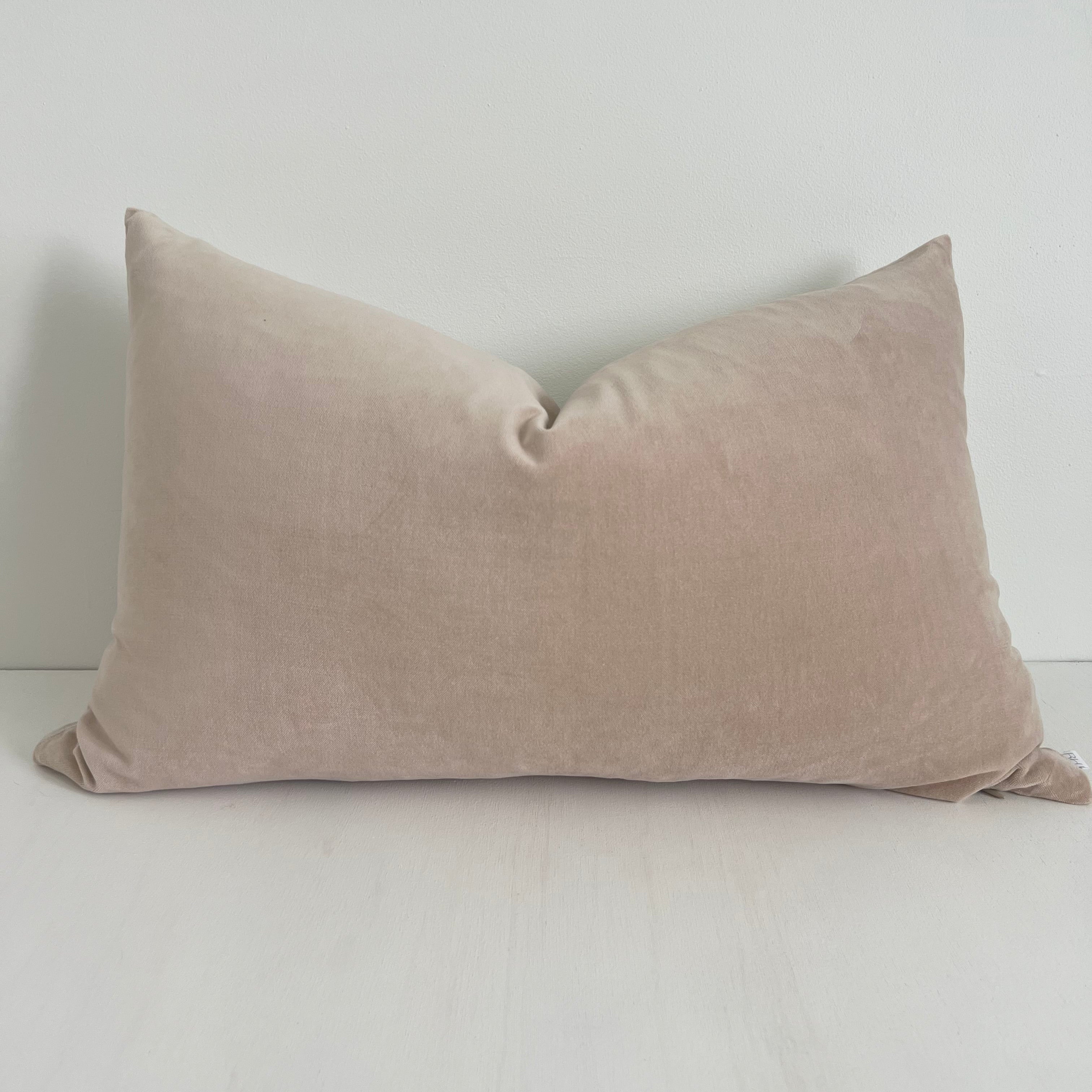 Elke Velvet Rectangle Cushion - Sand - Bulimba Home