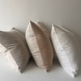Issy Velvet Linen Cushion - Sand - Bulimba Home