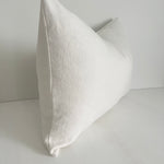 May White Heavy Linen Rectangle Cushion - Bulimba Home
