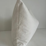 Issy Velvet Linen Rectangle Cushion - White - Bulimba Home