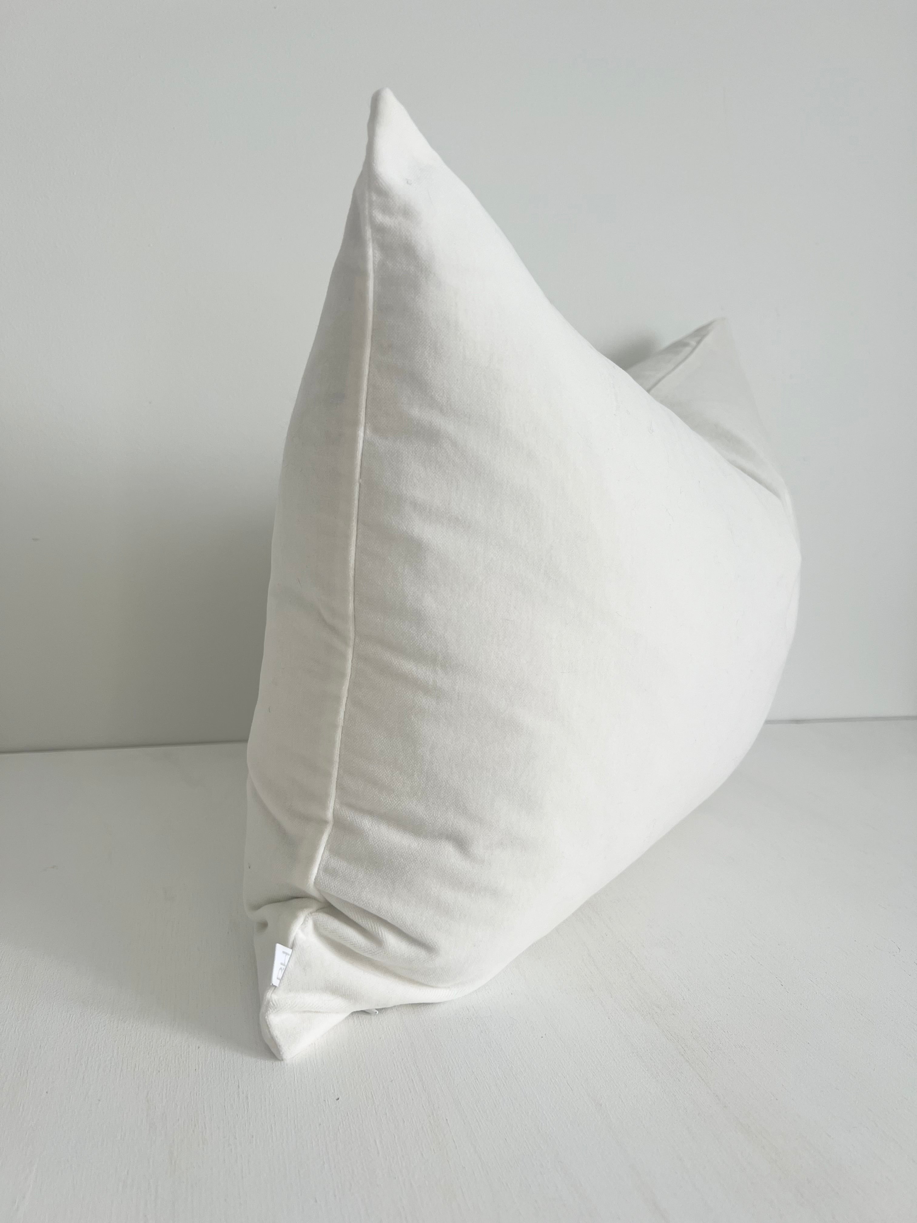 Elke Velvet Rectangle Cushion - White - Bulimba Home