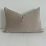 Issy Velvet Linen Rectangle Cushion - Dove Grey - Bulimba Home