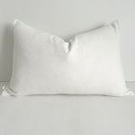 Elke Velvet Rectangle Cushion - White - Bulimba Home