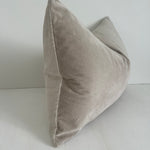 Issy Velvet Linen Rectangle Cushion - Dove Grey - Bulimba Home