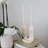 Bulimba Home calacatta marble candelabra