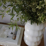 Bulimba home white onyx marble bubble vase