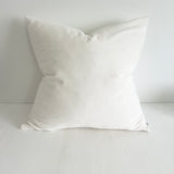 Issy Velvet Linen Cushion - White - Bulimba Home