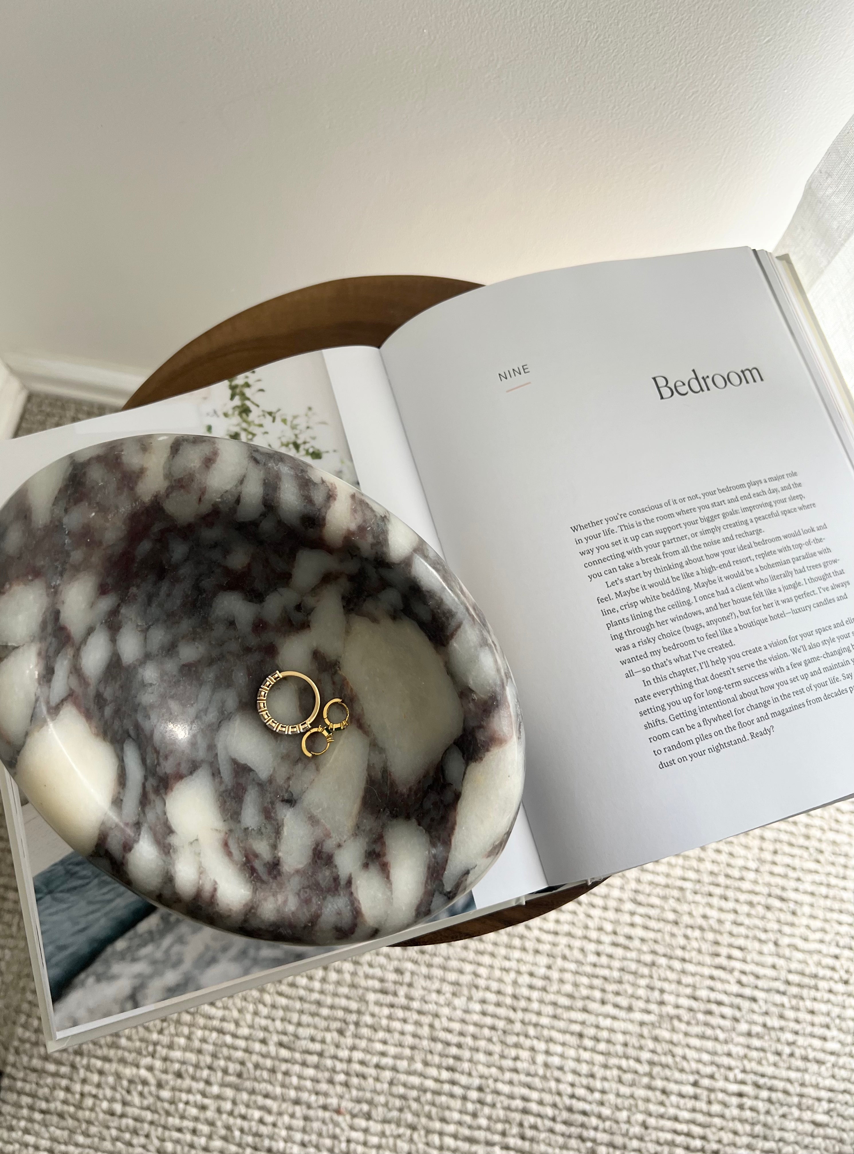 bulimba home marble calacatta viola cloud decorative bowl