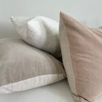 Issy Velvet Linen Rectangle Cushion - Dove Grey - Bulimba Home