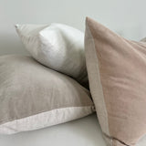 Issy Velvet Linen Rectangle Cushion - Dove Grey - Bulimba Home