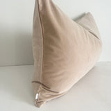 Elke Velvet Rectangle Cushion - Sand - Bulimba Home