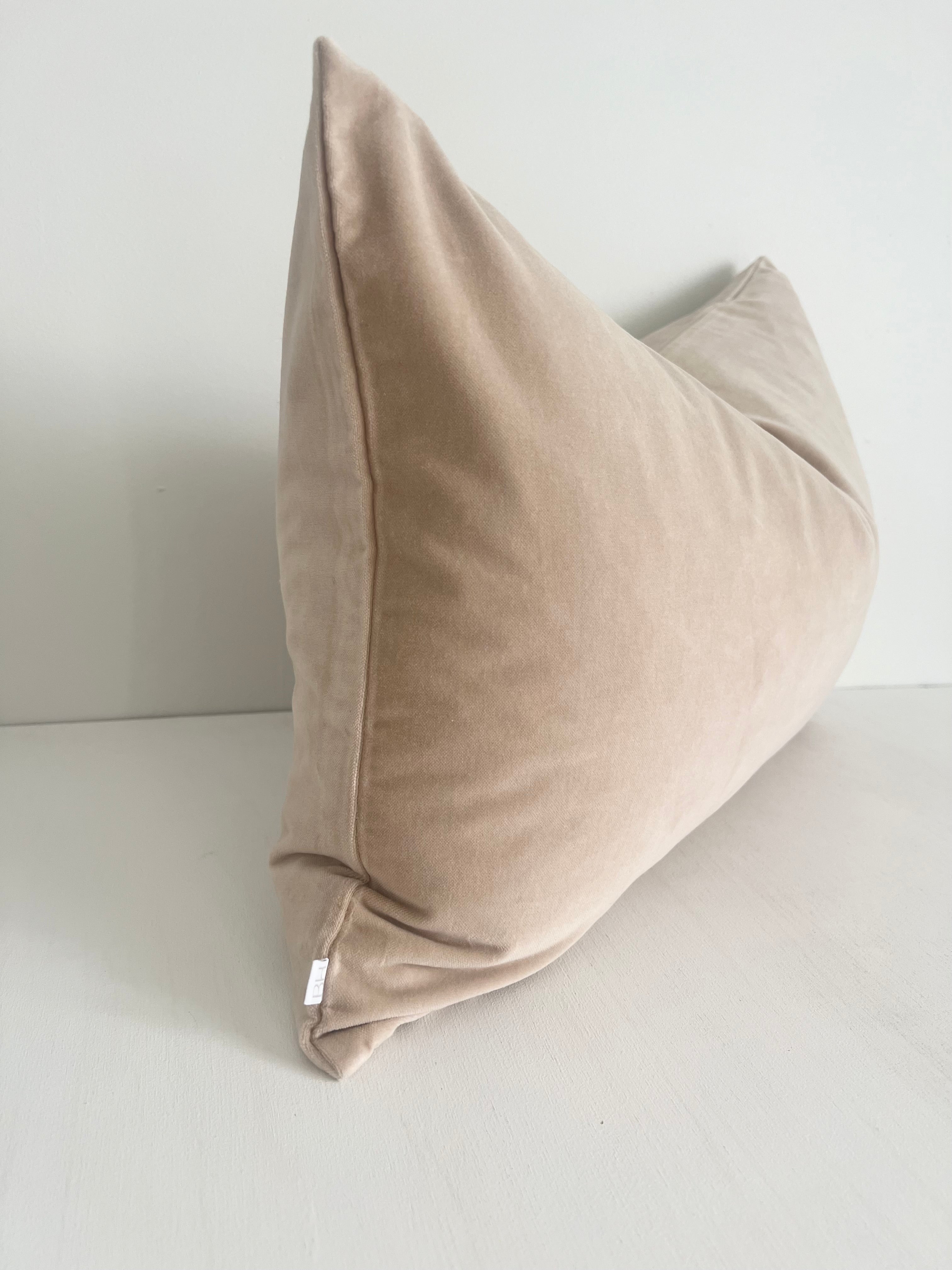 Elke Velvet Rectangle Cushion - Sand - Bulimba Home