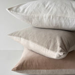 Issy Velvet Linen Cushion - Dove Grey - Bulimba Home