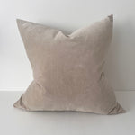 Issy Velvet Linen Cushion - Dove Grey - Bulimba Home