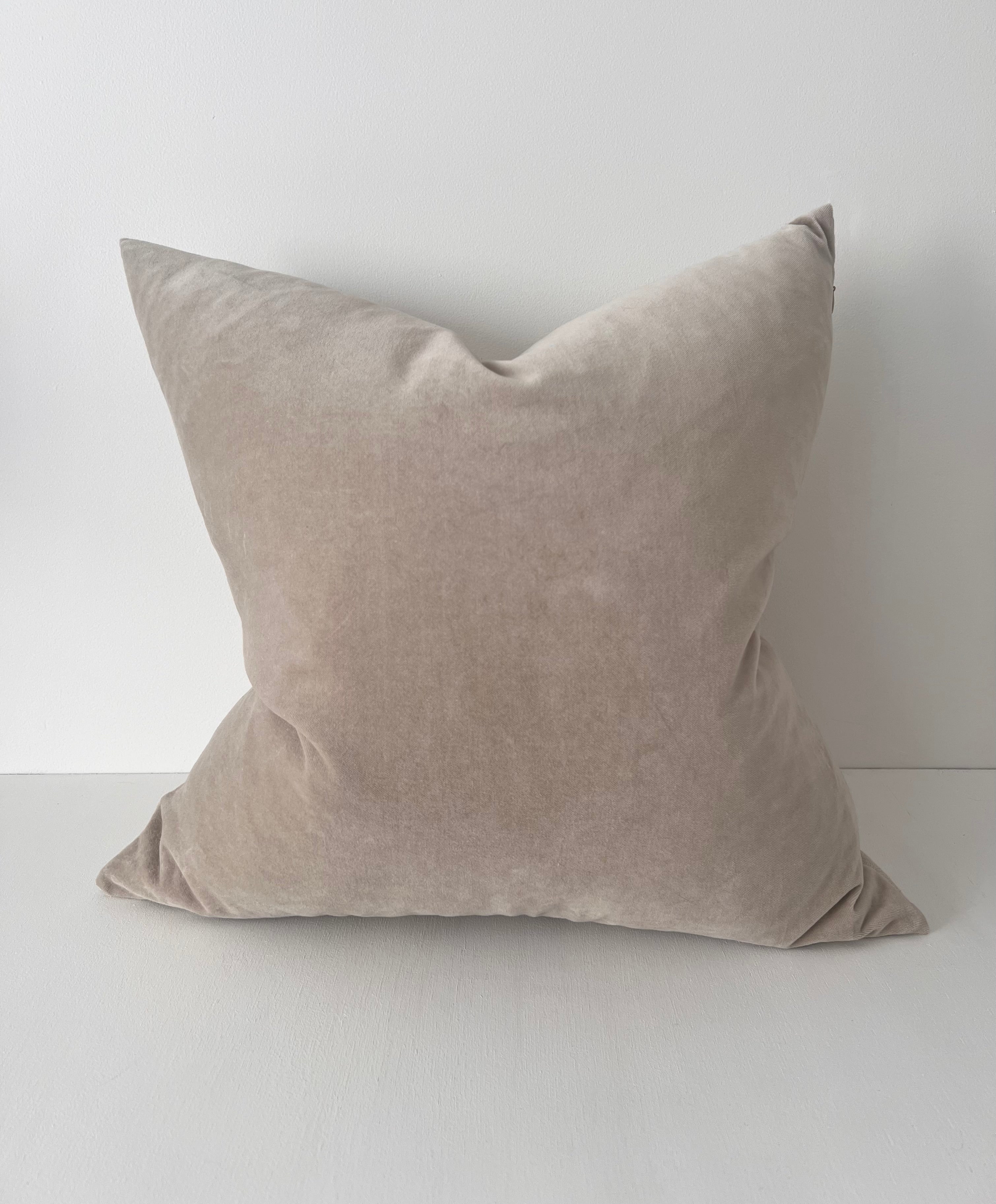 Issy Velvet Linen Cushion - Dove Grey - Bulimba Home