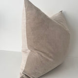Issy Velvet Linen Cushion - Dove Grey - Bulimba Home