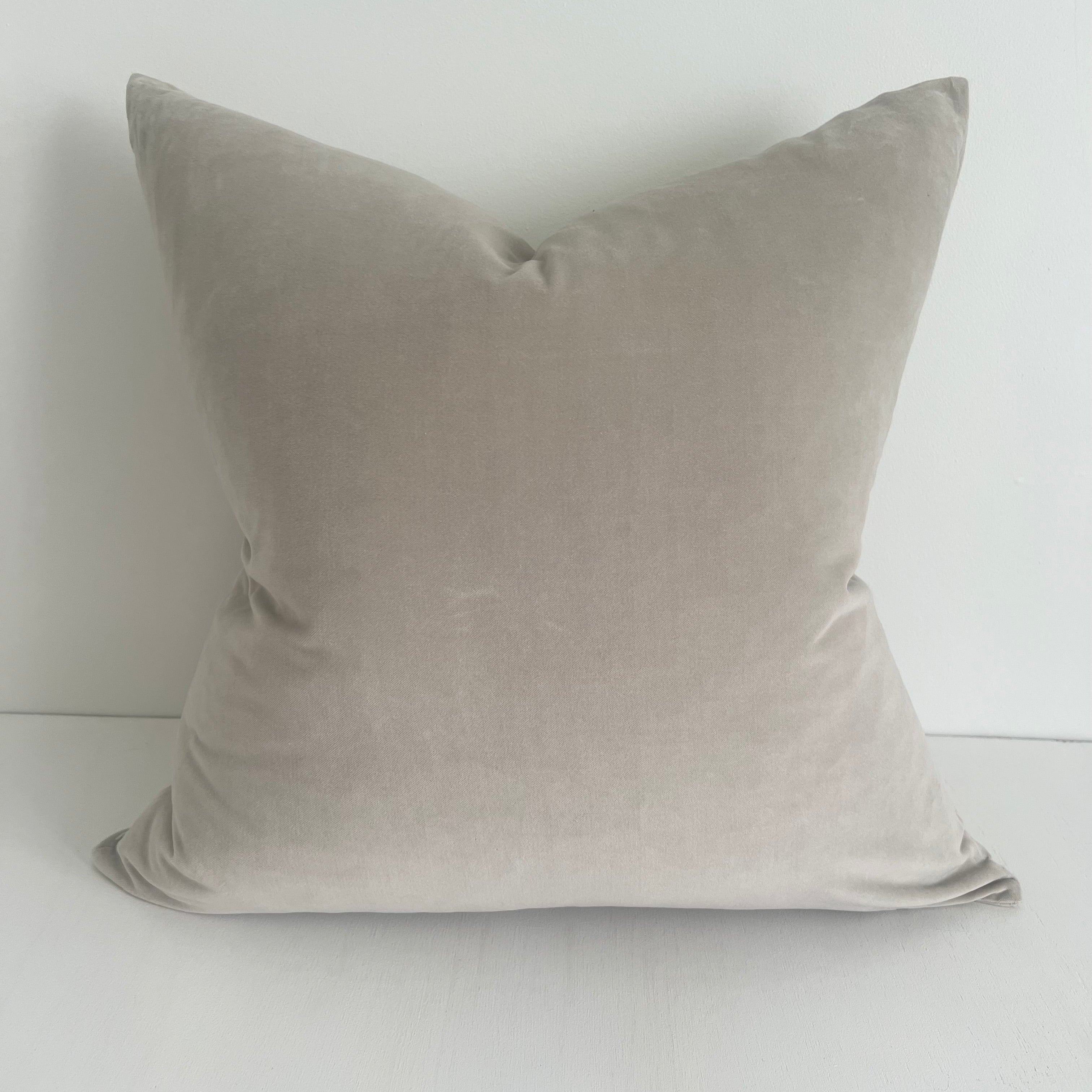 Bulimba Home Elke Velvet Cushion  Dove Grey