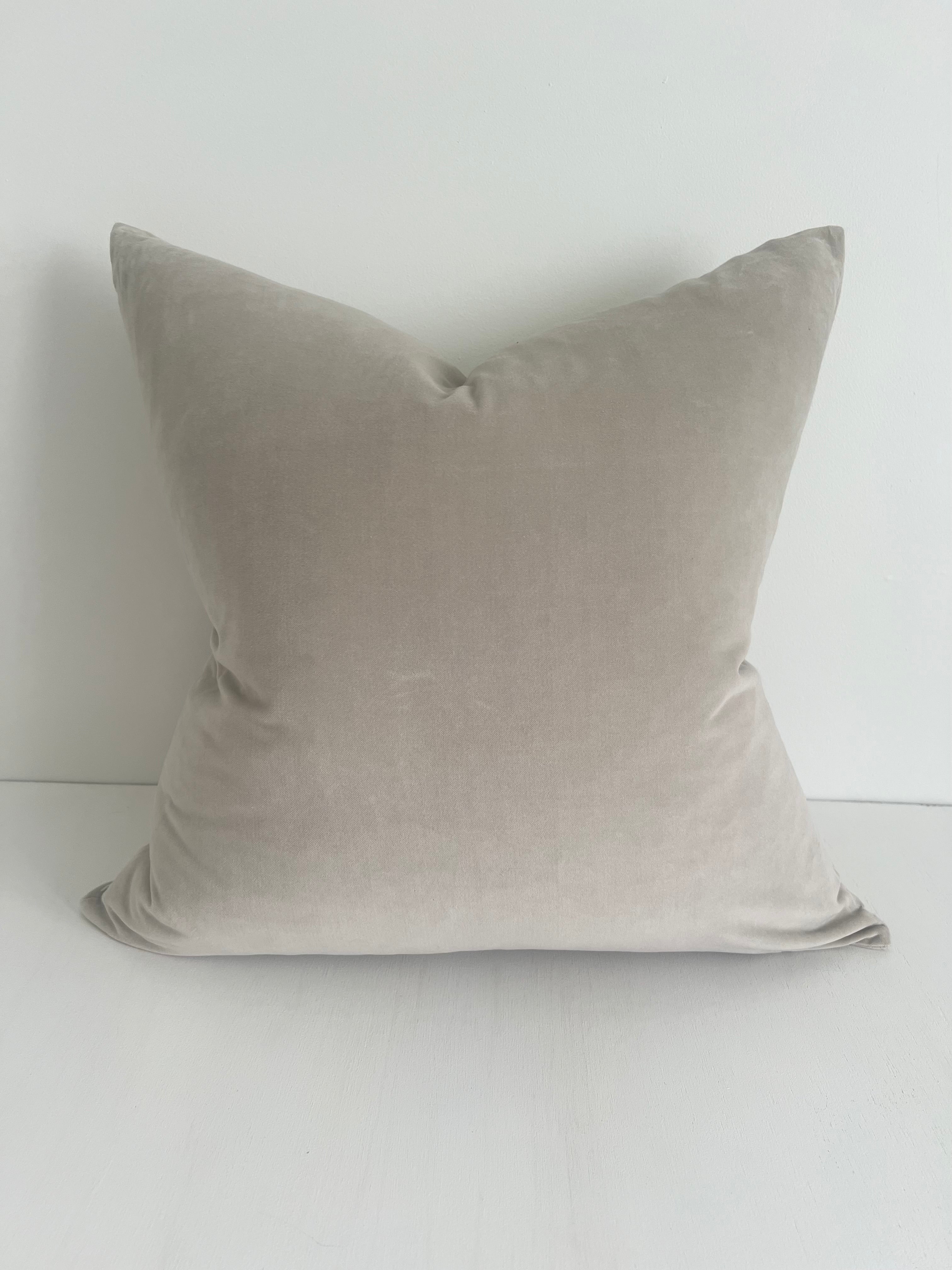 Bulimba Home Elke Velvet Cushion  Dove Grey