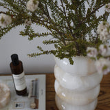 Marble Bubble Vase Honey Onyx