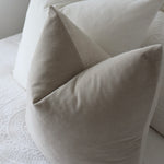 Issy Velvet Linen Cushion - Dove Grey - Bulimba Home