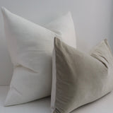 Issy Velvet Linen Rectangle Cushion - Dove Grey - Bulimba Home