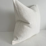 May White Heavy Linen Cushion - Bulimba Home