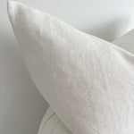 May White Heavy Linen Cushion - Bulimba Home