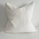 May White Heavy Linen Cushion - Bulimba Home