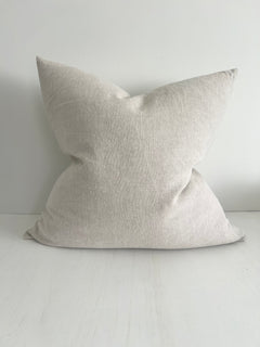 May Natural Heavy Linen Cushion - Bulimba Home