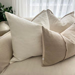 May White Heavy Linen Cushion - Bulimba Home