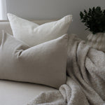 Issy Velvet Linen Rectangle Cushion - Dove Grey - Bulimba Home
