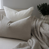 Issy Velvet Linen Rectangle Cushion - Dove Grey - Bulimba Home