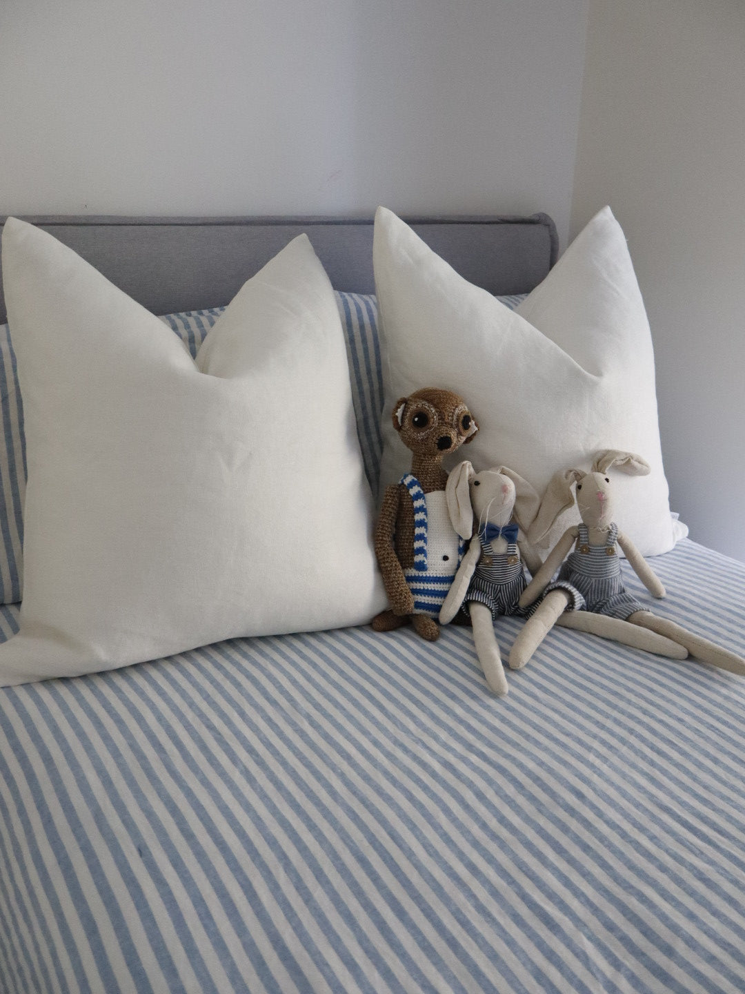 May White Heavy Linen Cushion - Bulimba Home