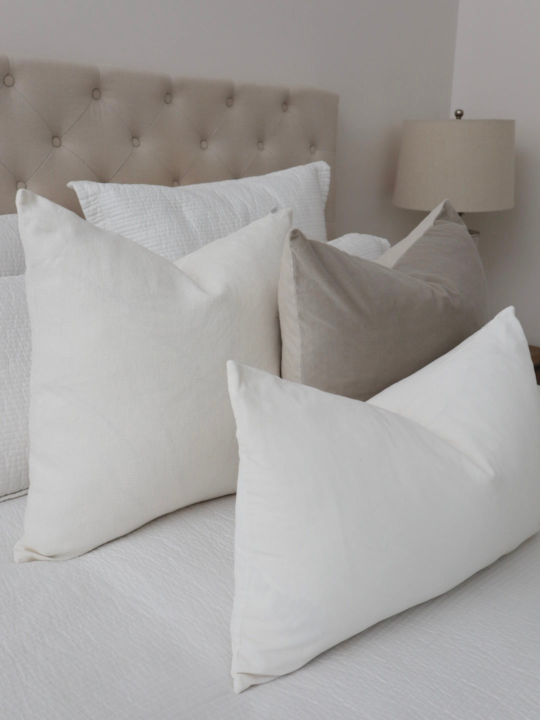 Elke Velvet Rectangle Cushion - White - Bulimba Home