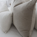 Issy Velvet Linen Cushion - Dove Grey - Bulimba Home