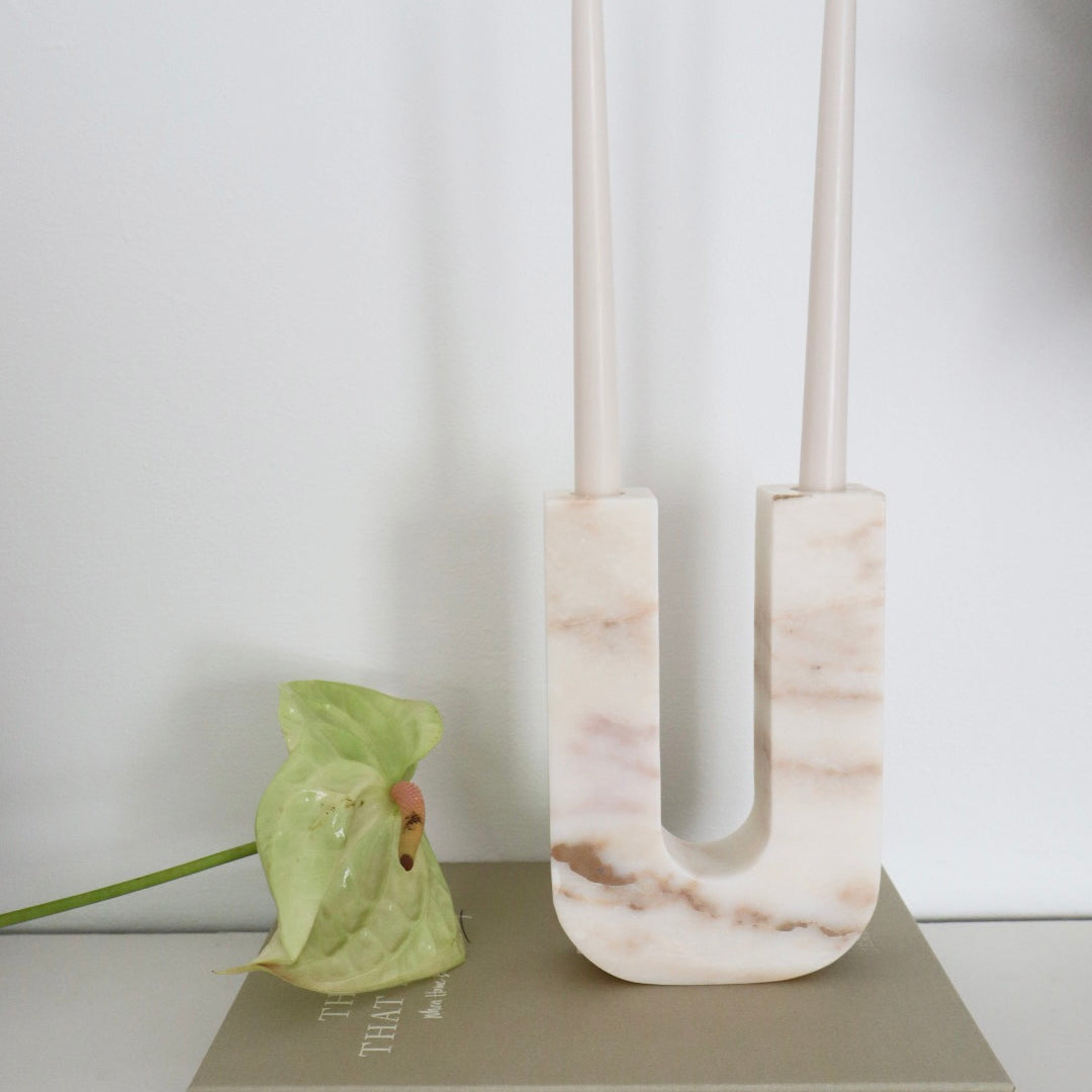 bulimba Home calacatta marble Candelabra