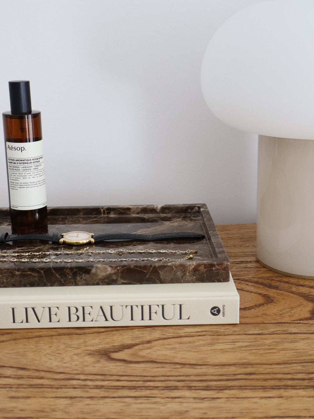 Bulimba home decorative marble tray for jewellery, tv remotes or perfumes.