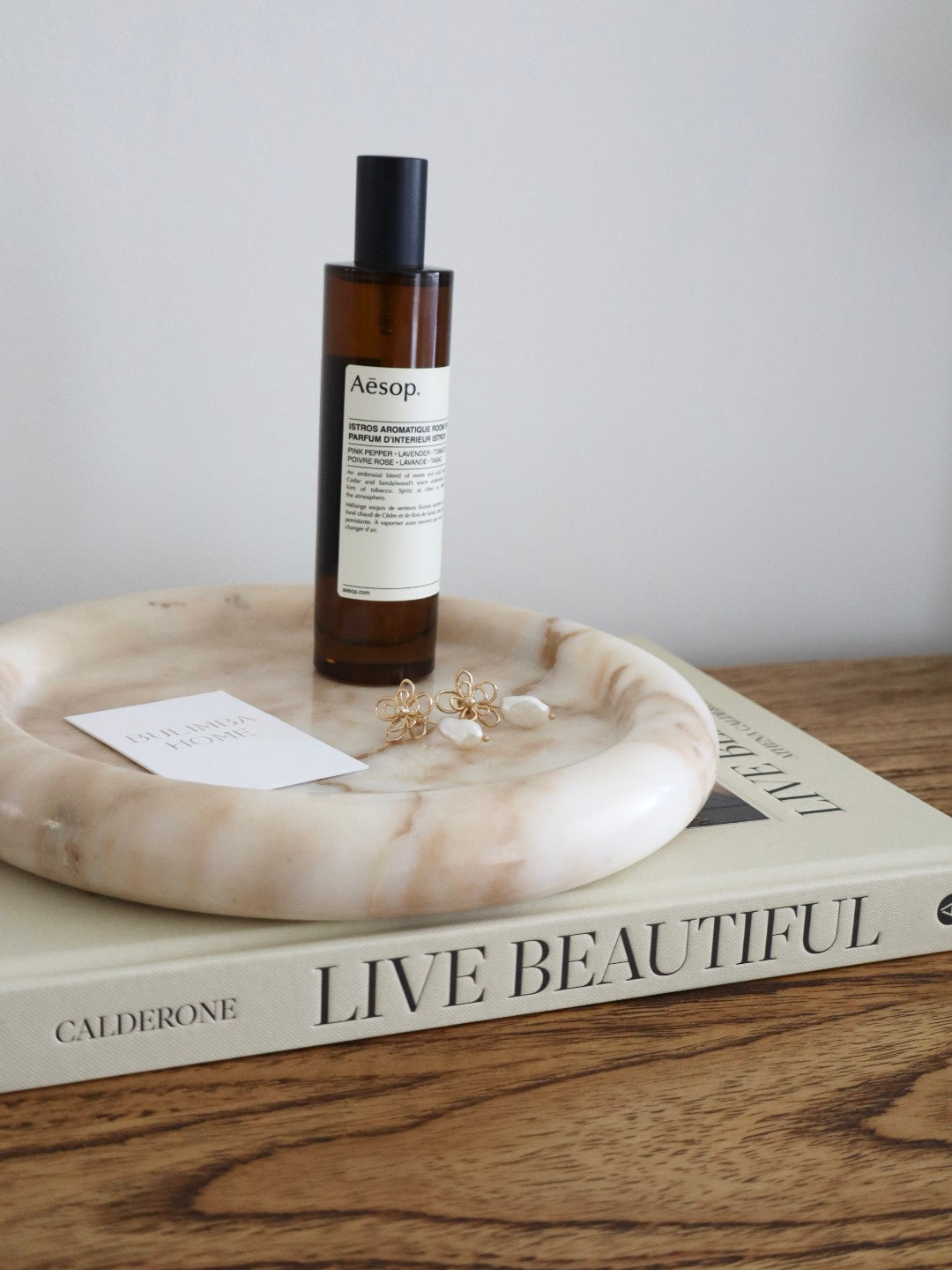 bulimba home calacatta brown marble decorative tray