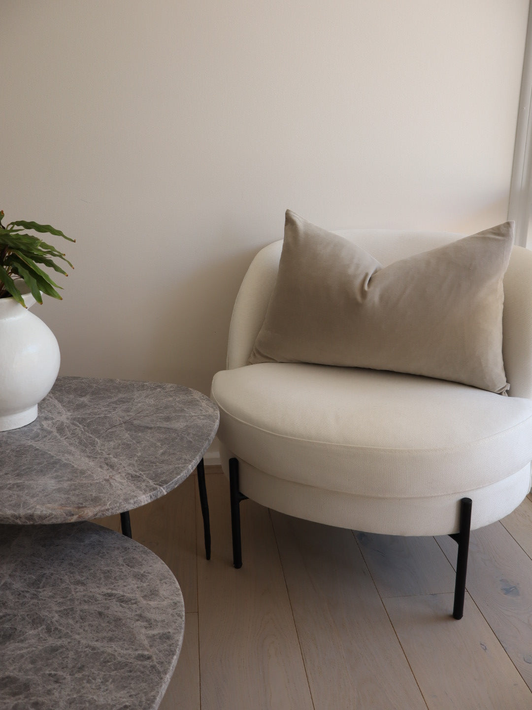 bulimba home elke velvet rectangle cushion in dove grey with duck feather pillow insert