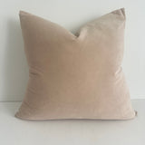 Bulimba home elke velvet sand cushion/ pillow with duck feather cushion insert