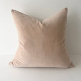 Bulimba home elke velvet sand cushion/ pillow with duck feather cushion insert