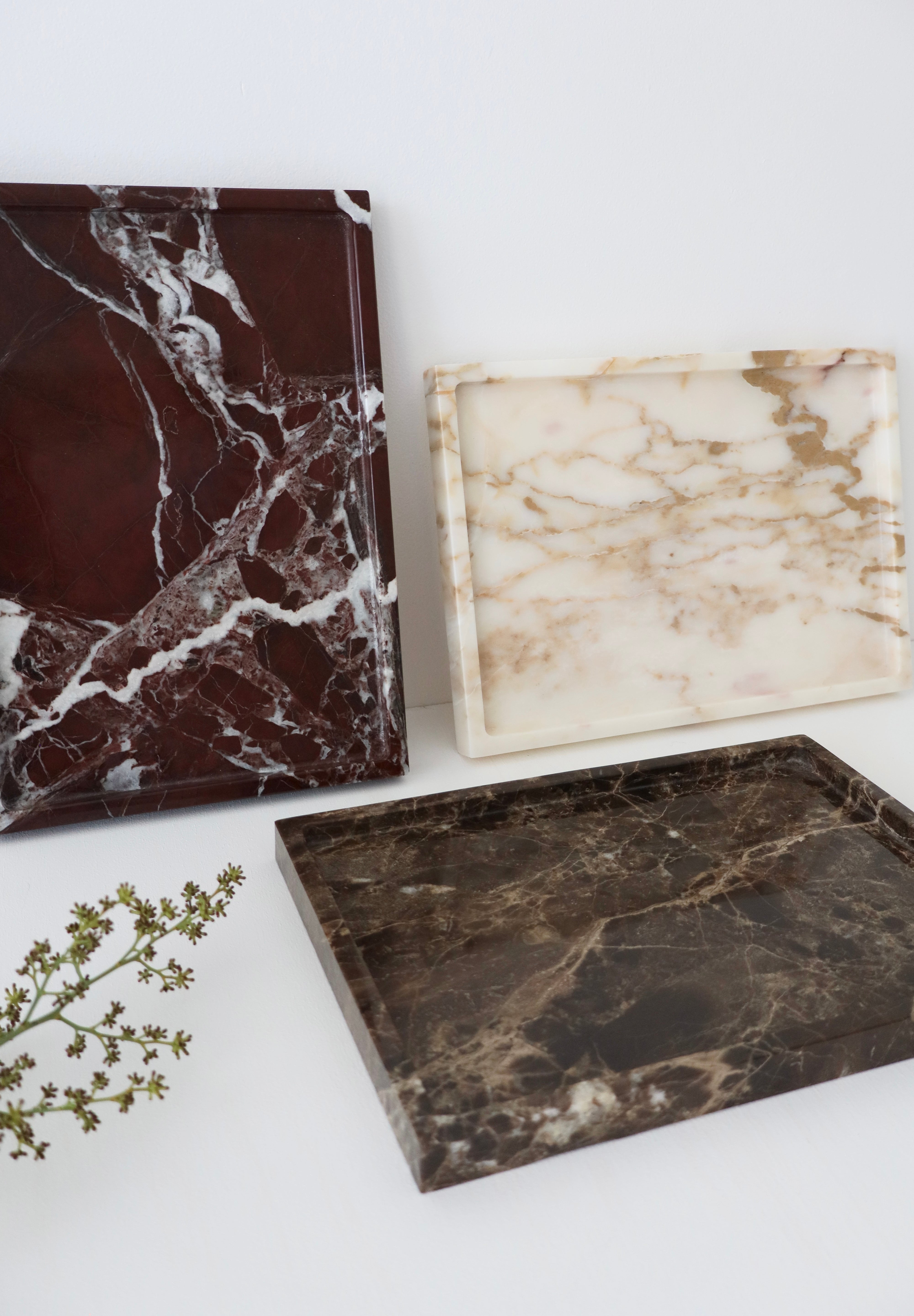 Bulimba home decorative marble display trays