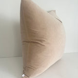 Bulimba home elke velvet sand cushion/ pillow with duck feather cushion insert
